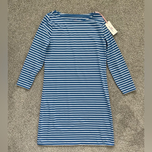 NWT Vineyard Vines Boatneck Shift Dress Striped Sankaty Size S - Picture 2 of 4